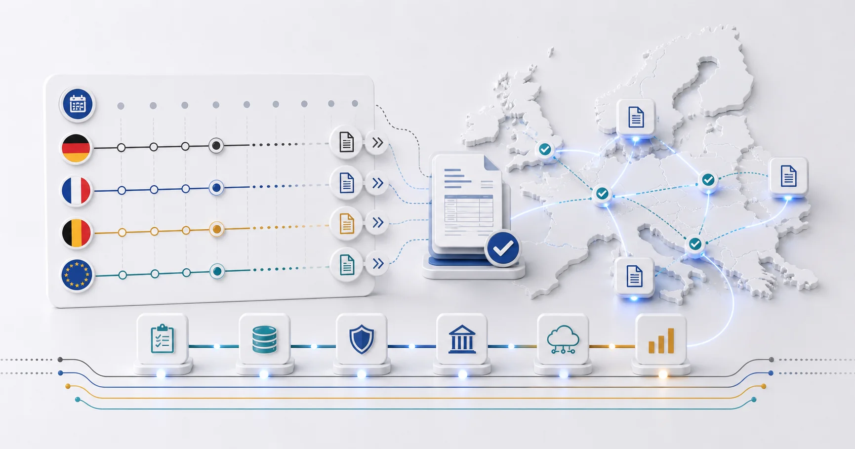 Europe e-invoicing deadlines in 2026: Germany, France, Belgium, Poland and ViDA